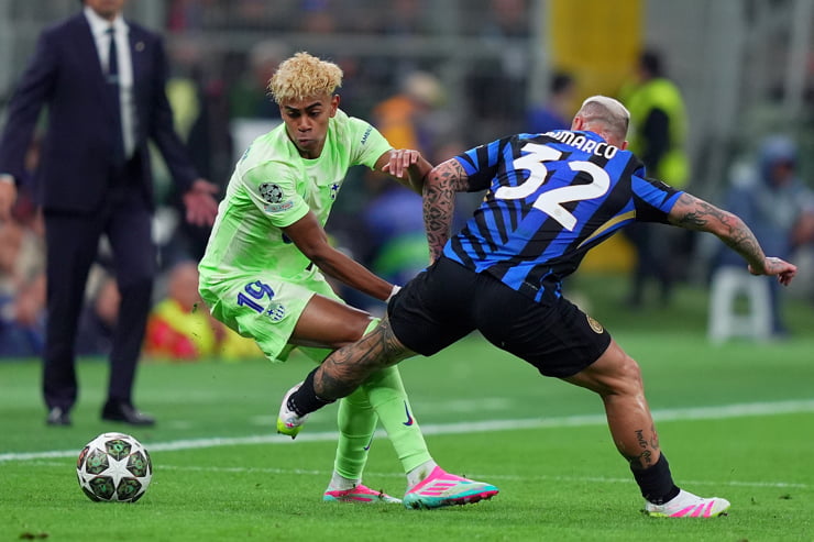 Lamine Yamal contro l'Inter - Foto Lapresse - Interdipendenza.net