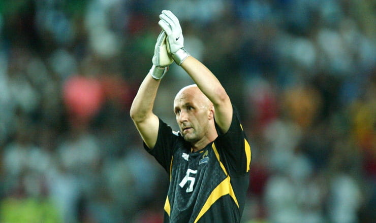 Barthez in campo come portiere della Francia - Foto Lapresse - Interdipendenza.net