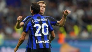 Hakan Calhanoglu e Nicolò Barella - Foto Lapresse - Interdipendenza.net