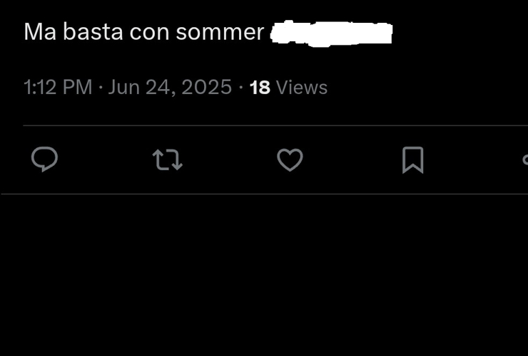 Il tweet che riguarda Sommer- Foto Lapresse - Interdipendenza.net