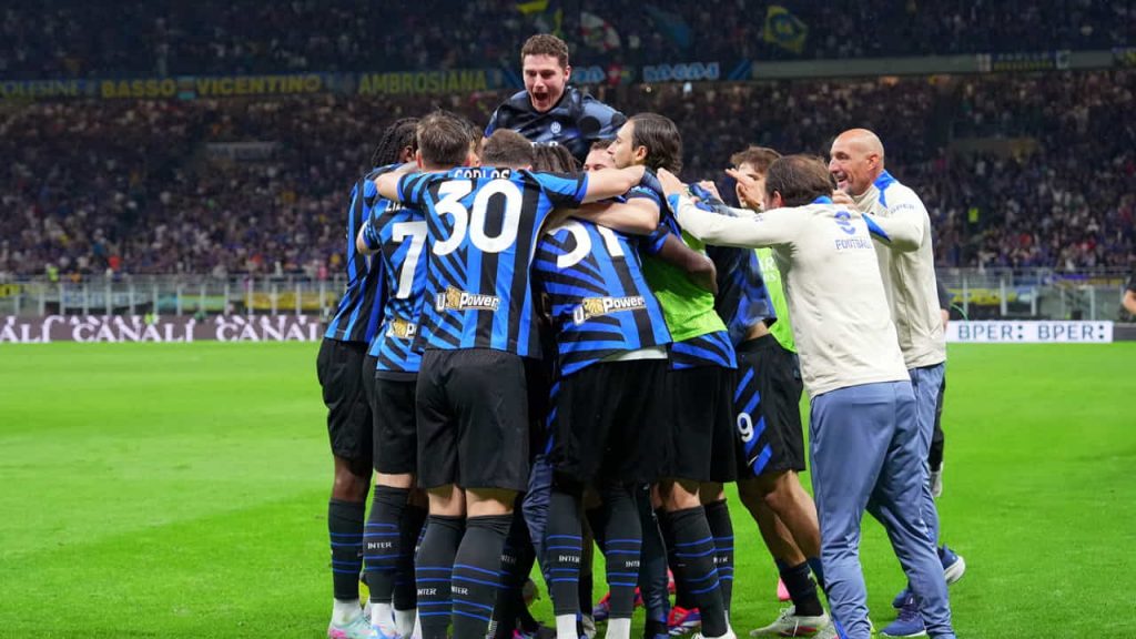 L'Inter festeggia una rete - Foto Lapresse - Interdipendenza.net.jprg