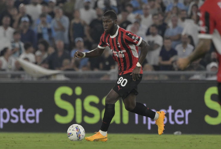 Musah in campo con la maglia del Milan - Foto Lapresse - Interdipendenza.net