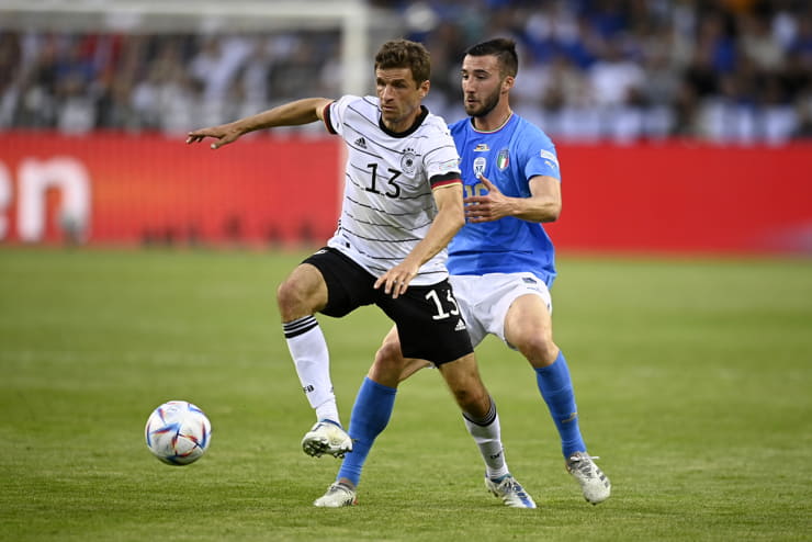 Thomas Muller in campo contro l'Italia - Foto Lapresse - Interdipendenza.net