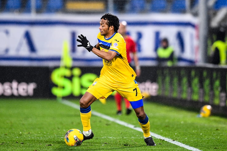 Juan Cuadrado in campo con la maglia dell'Atalanta - Foto Lapresse - Interdipendenza.net