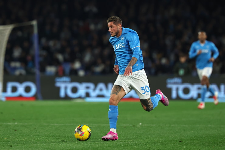 Pasquale Mazzocchi in campo con la maglia del Napoli - Foto Lapresse - Interdipendenza.net