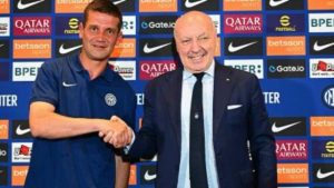 Cristian Chivu e Beppe Marotta